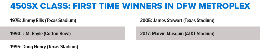 450SX First Time Winners: Arlington