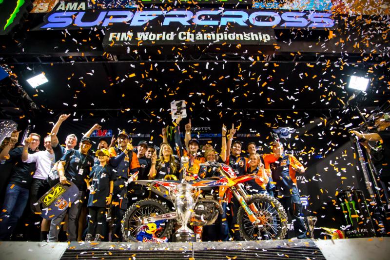 Cooper Webb celebration