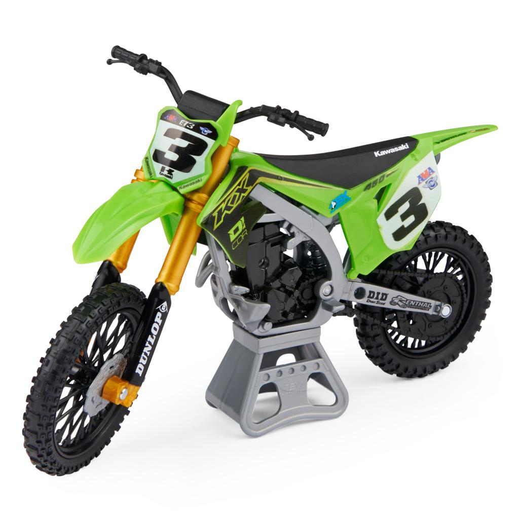 Fule Supercross,1:18 Scale Die-Cast Motorcycles Model, Toy Moto Bike for  Kids and Collectors Ages 3 and up(Green)