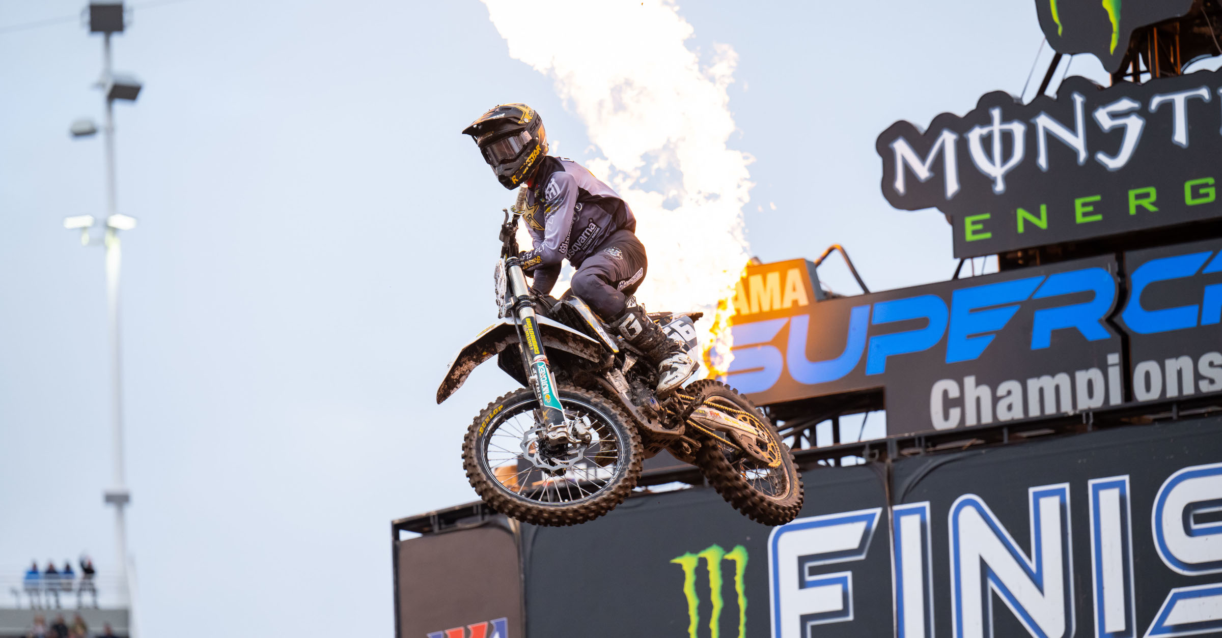 When the title was on the line Casey Cochran (66) took the lead and ran away with the Supercross Futures AMA National Championship. Photo Credit: Feld Motor Sports, Inc.   