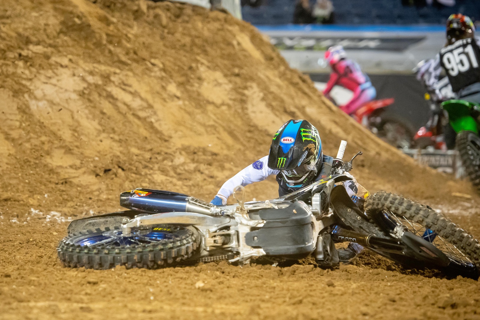 Jeremy Martin's race lasted only one corner. 