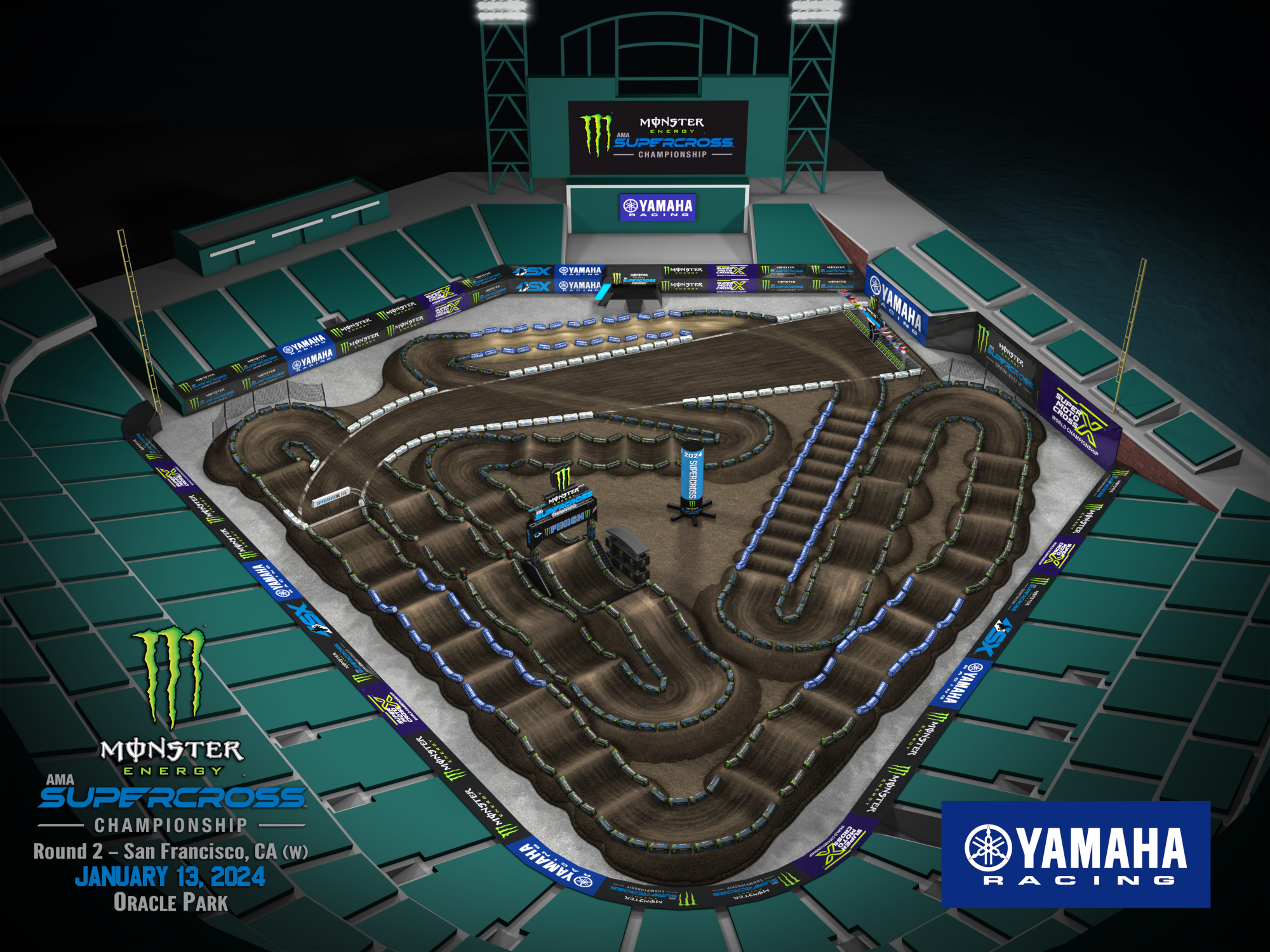 AMA Supercross 2024 San Francisco Track Map1