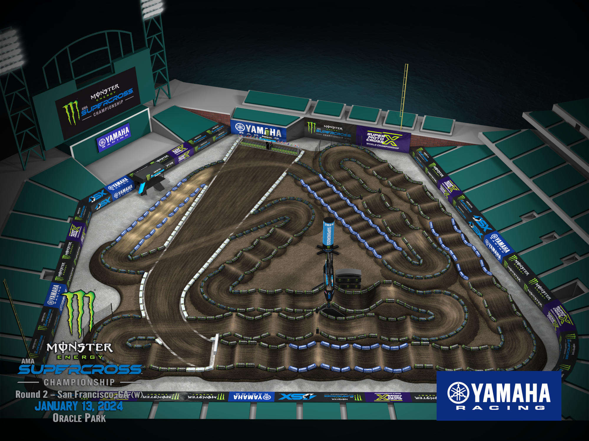 AMA Supercross 2024 San Francisco Track Map2