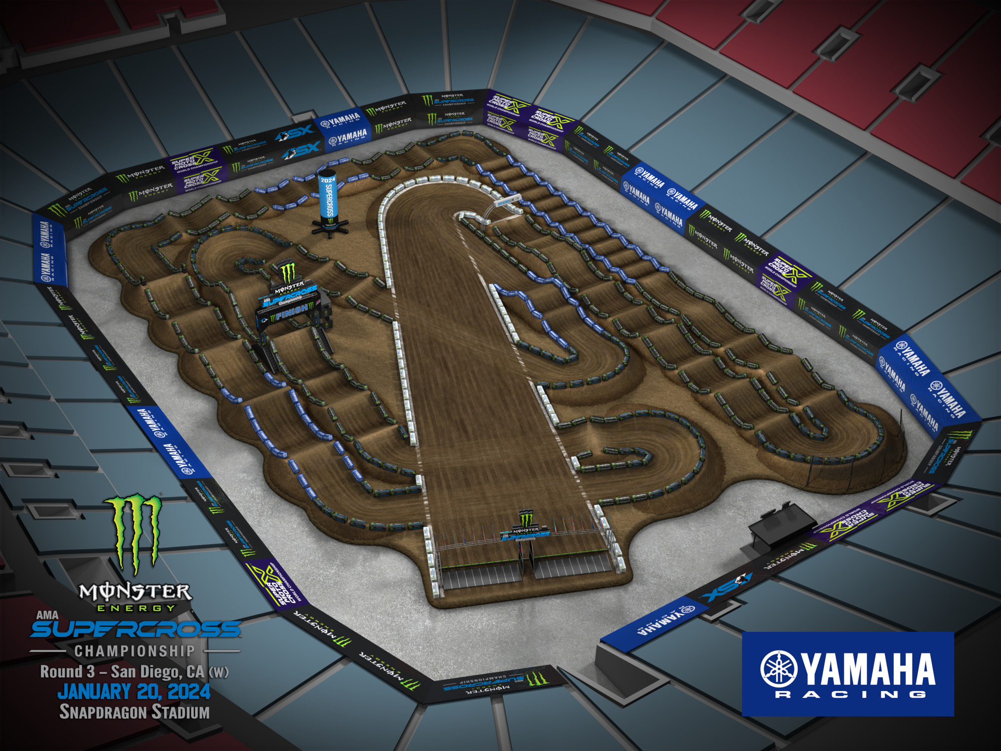 AMA Supercross 2024 San Diego Track Map1