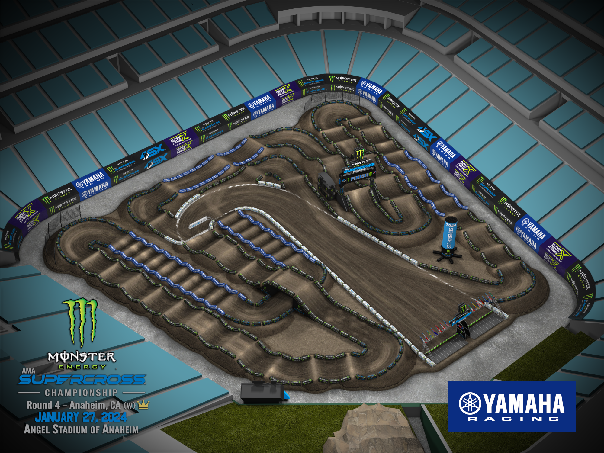 AMA Supercross 2024 Anaheim 2 Track Map1