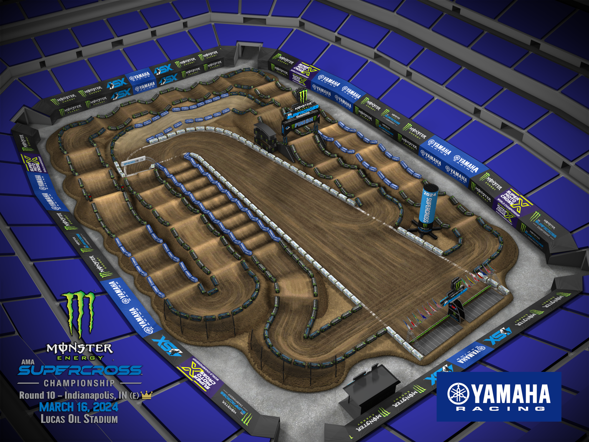 AMA Supercross 2024 Indianapolis Track Map1