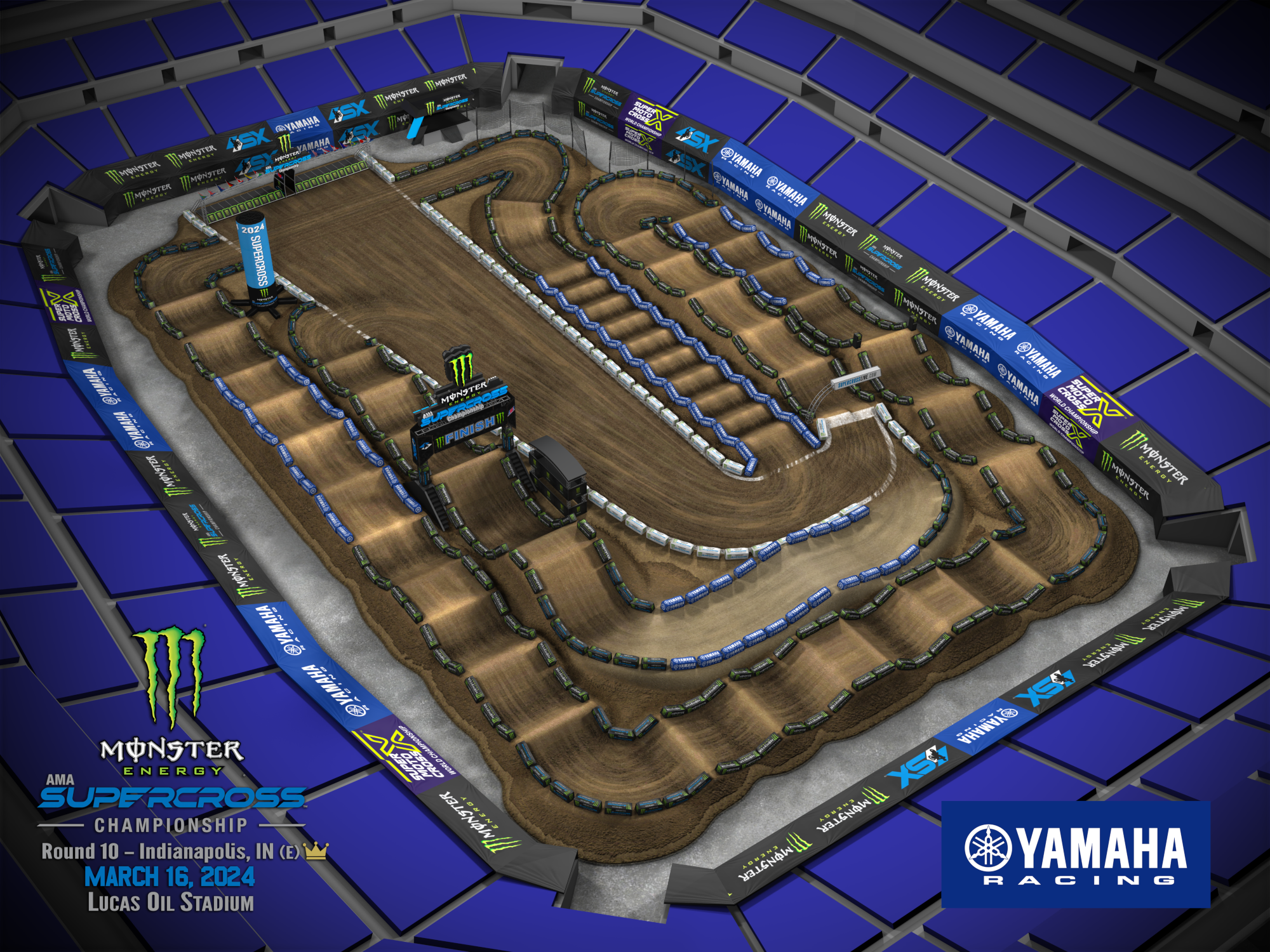 AMA Supercross 2024 Indianapolis Track Map2