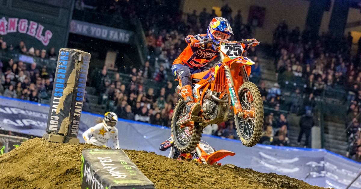 Marvin Musquin racing at Anaheim 1