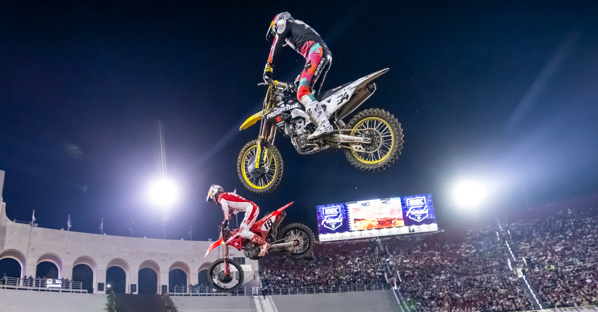 Jett Lawrence and Ken Roczen in battle