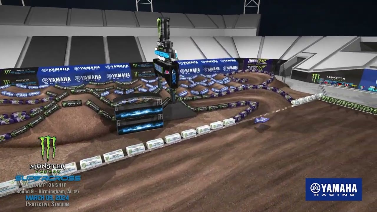 Screengrab of the Birmingham animated track map