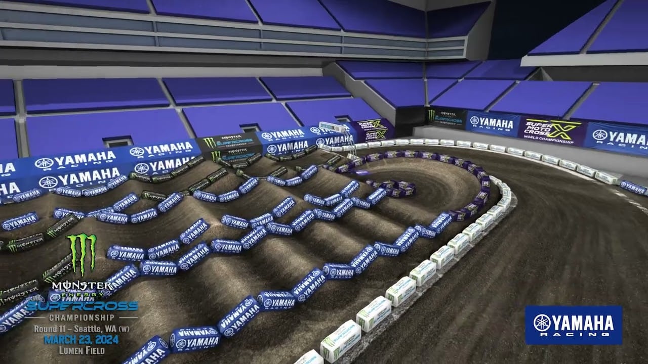 Screengrab from the Yamaha animated track map