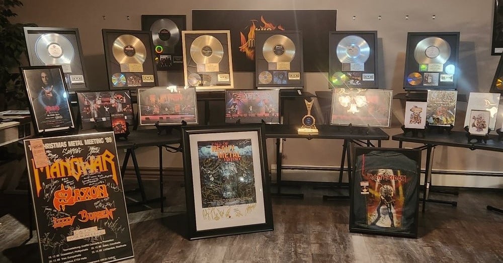 The Metal Across America Tour features an array of unique items from some of the most iconic rock bands in the genre. Photo Courtesy of Metal Hall of Fame