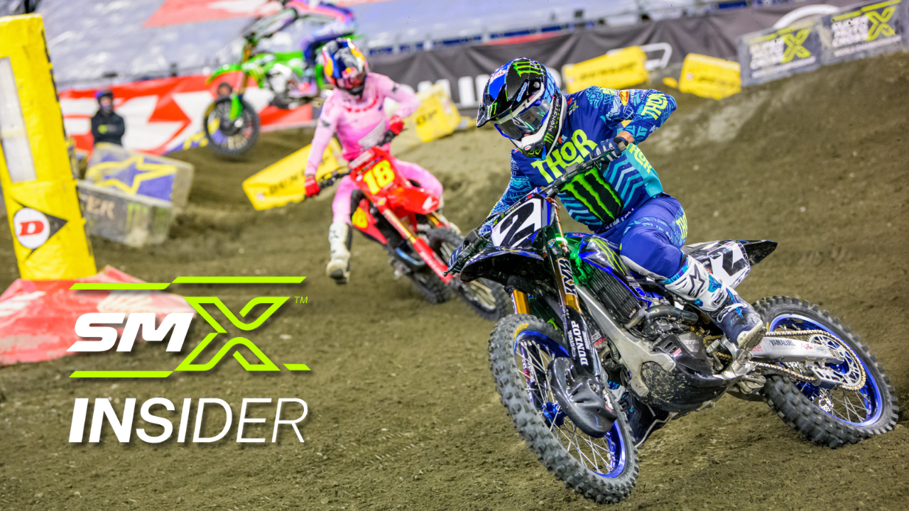 Photo of Cooper Webb and Jett Lawrence with SMX Insider logo over it