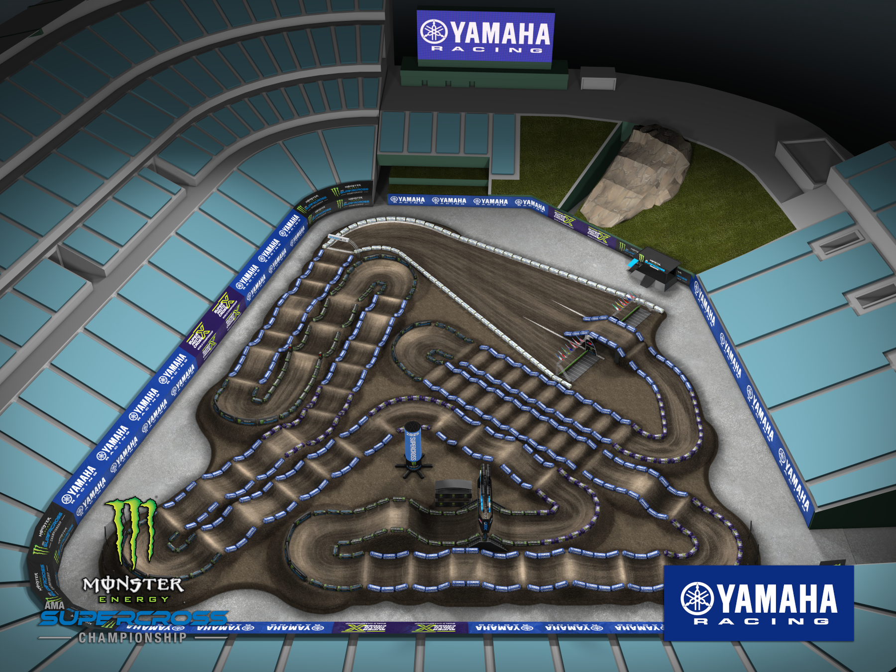 AMA Supercross 2025 Anaheim 2 Track Map1