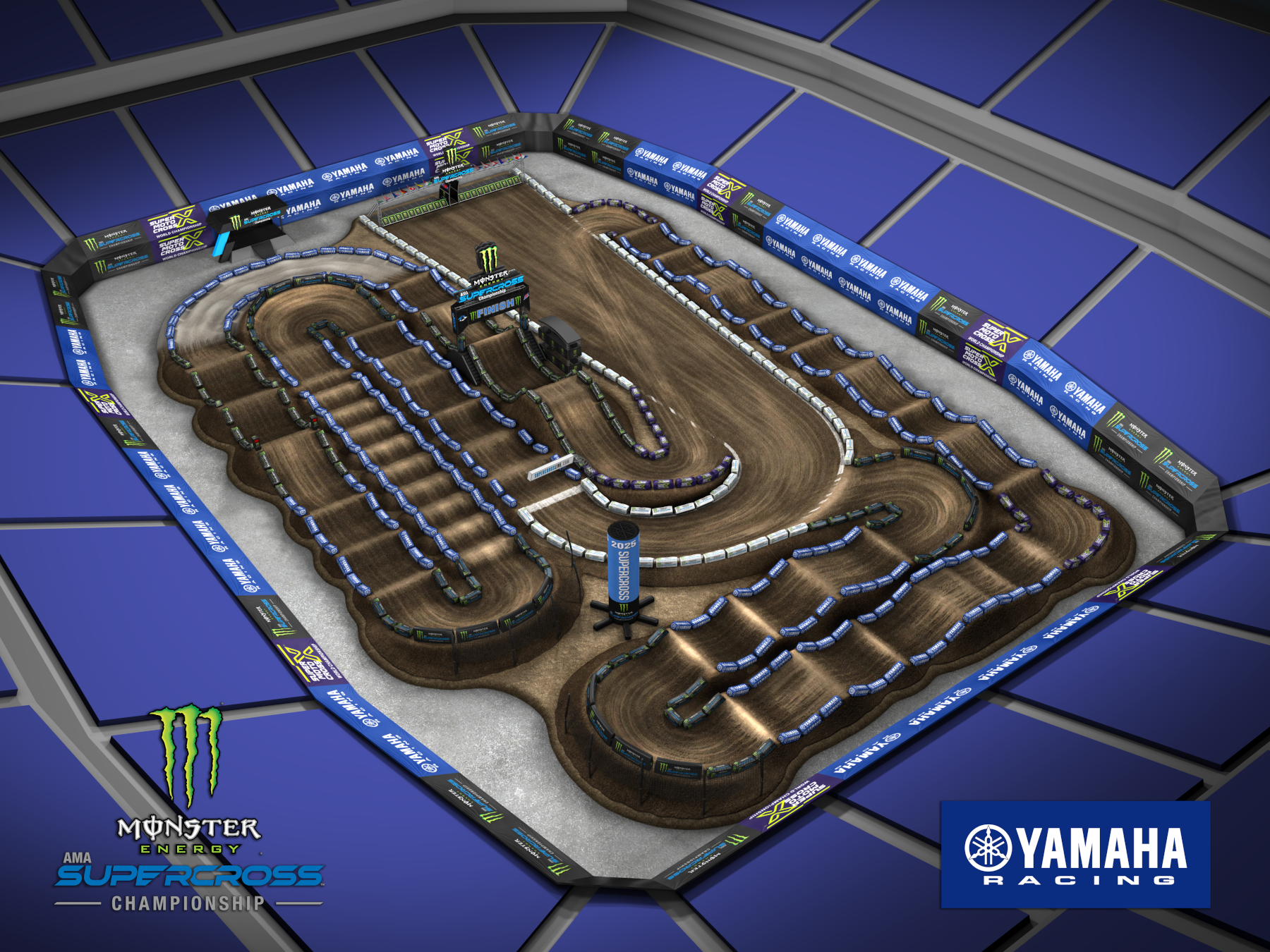 AMA Supercross 2025 Detroit Track Map2