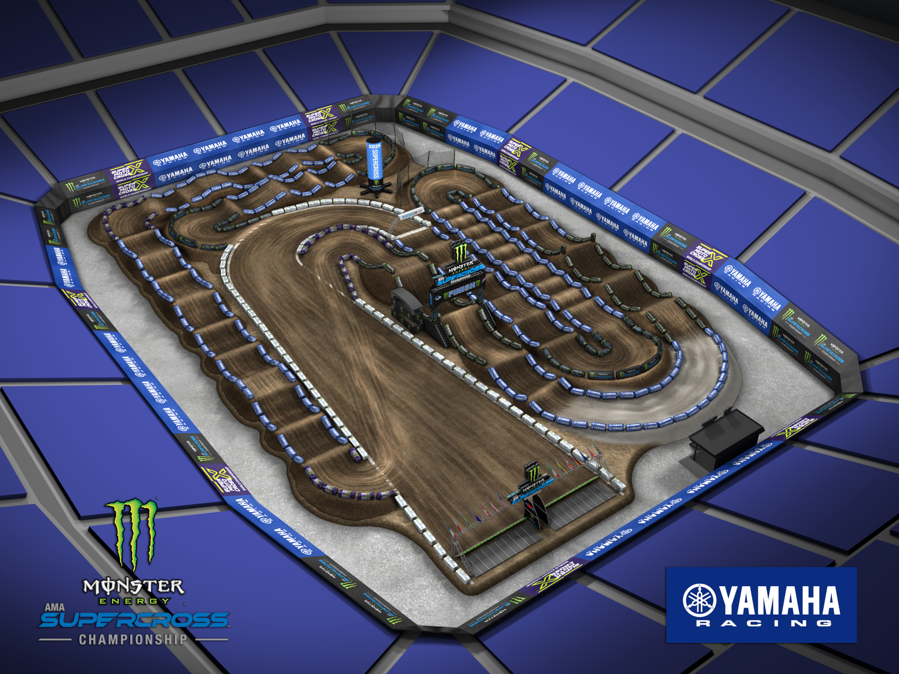 AMA Supercross 2025 Detroit Track Map1
