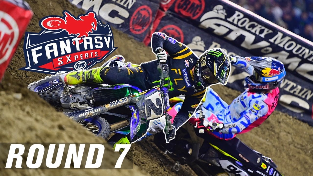 Graphic with photo of Cooper Webb ahead of Ken Roczen