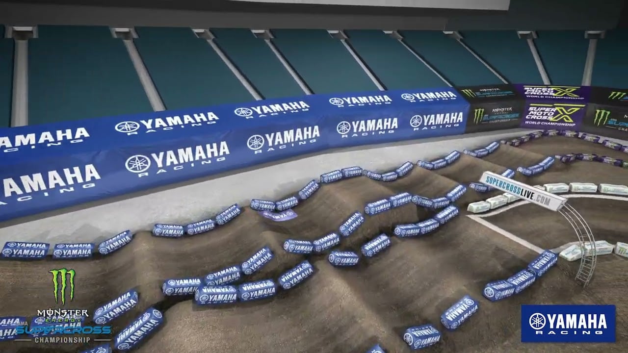 Screengrab of the Yamaha animated track map for Philadelphia