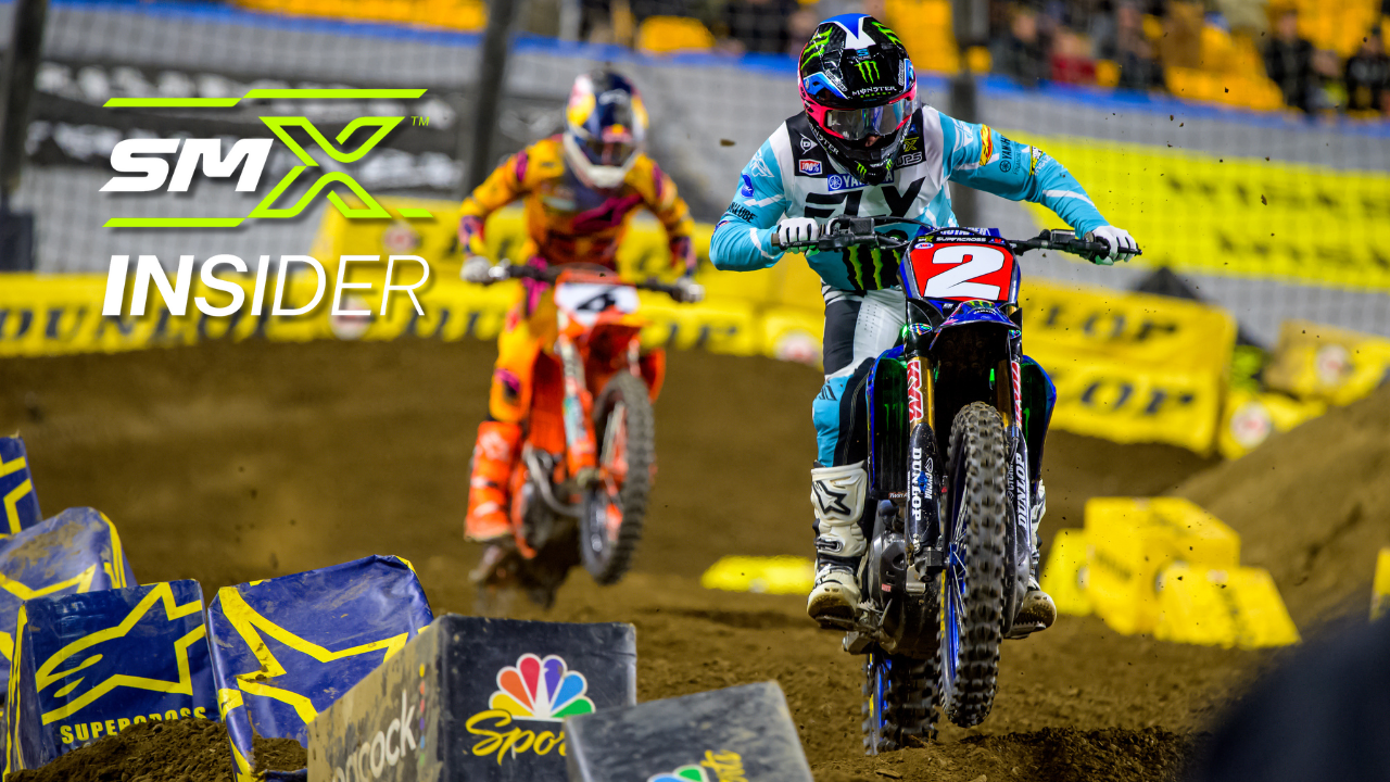 Cooper Webb leads Chase Sexton with SMX Insider logo
