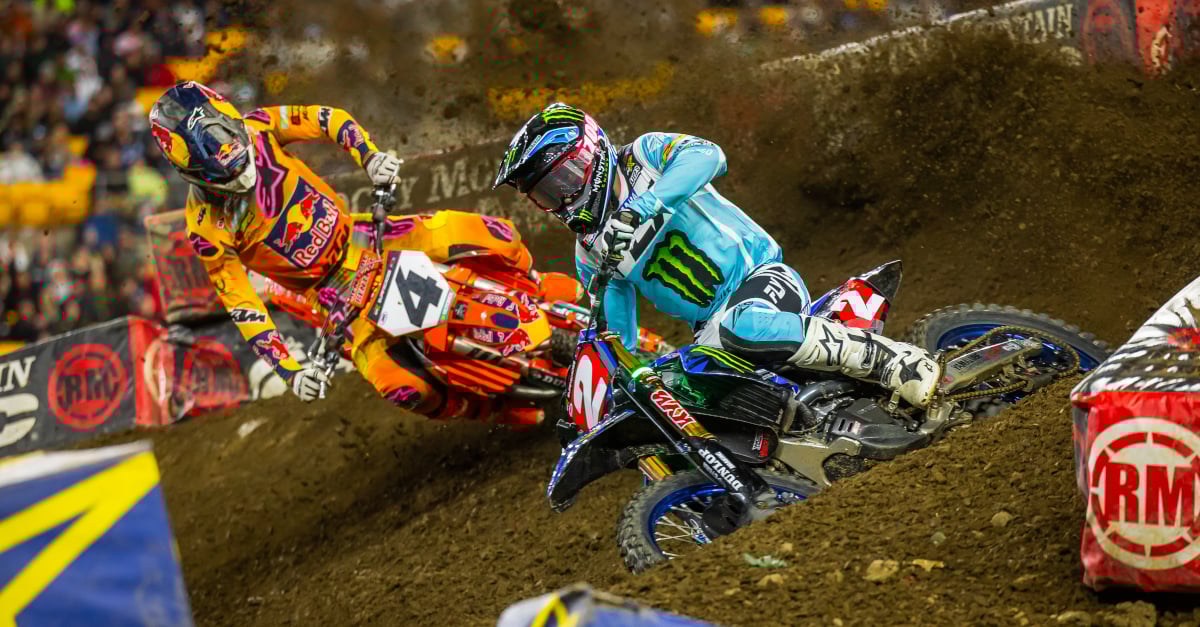 Cooper Webb leading Chase Sexton