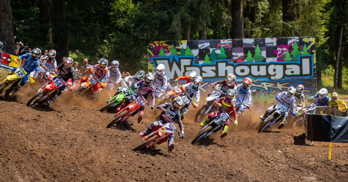 Pro Motocross race start in Washougal