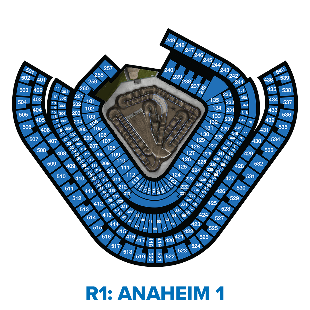 Graphic of an aerial view of the seating map