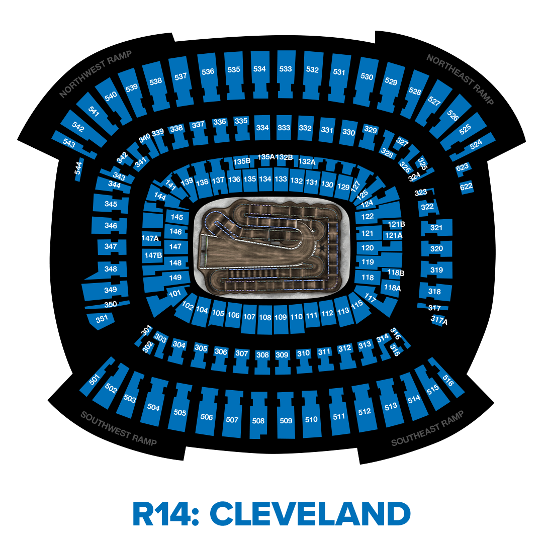 Graphic of an aerial view of the seating map