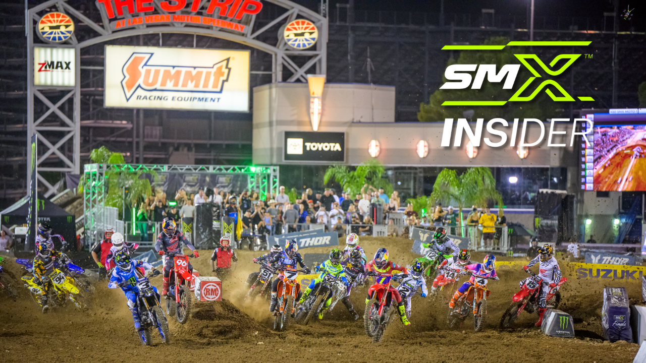 SMX race start at Las Vegas in 2024 with SMX Insider logo