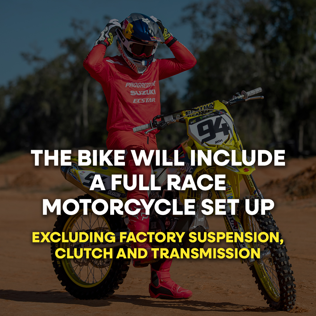 The bike will include a full race motorcycle set up. Excluding factory suspension, clutch and transmission