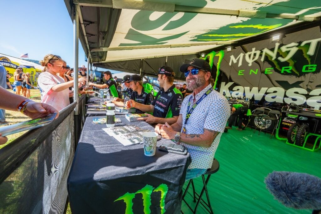 Cameron Hanes signing autographs and meeting with fans at the Washougal National last summer in Washougal, Washington.