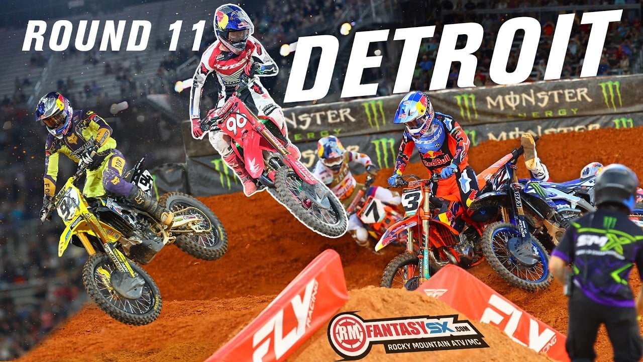 Graphic with various SMX riders and the caption - Round 11 - Detroit