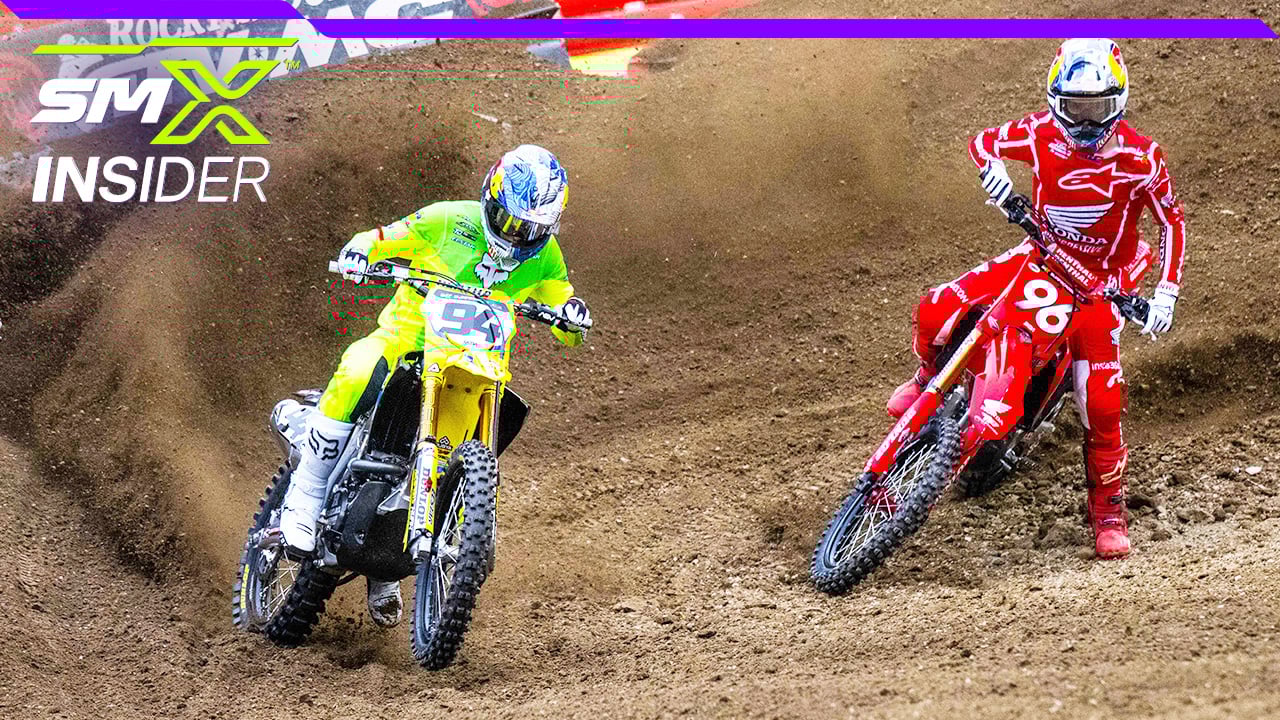 Ken Roczen and Hunter Lawrence with SMX Insider logo