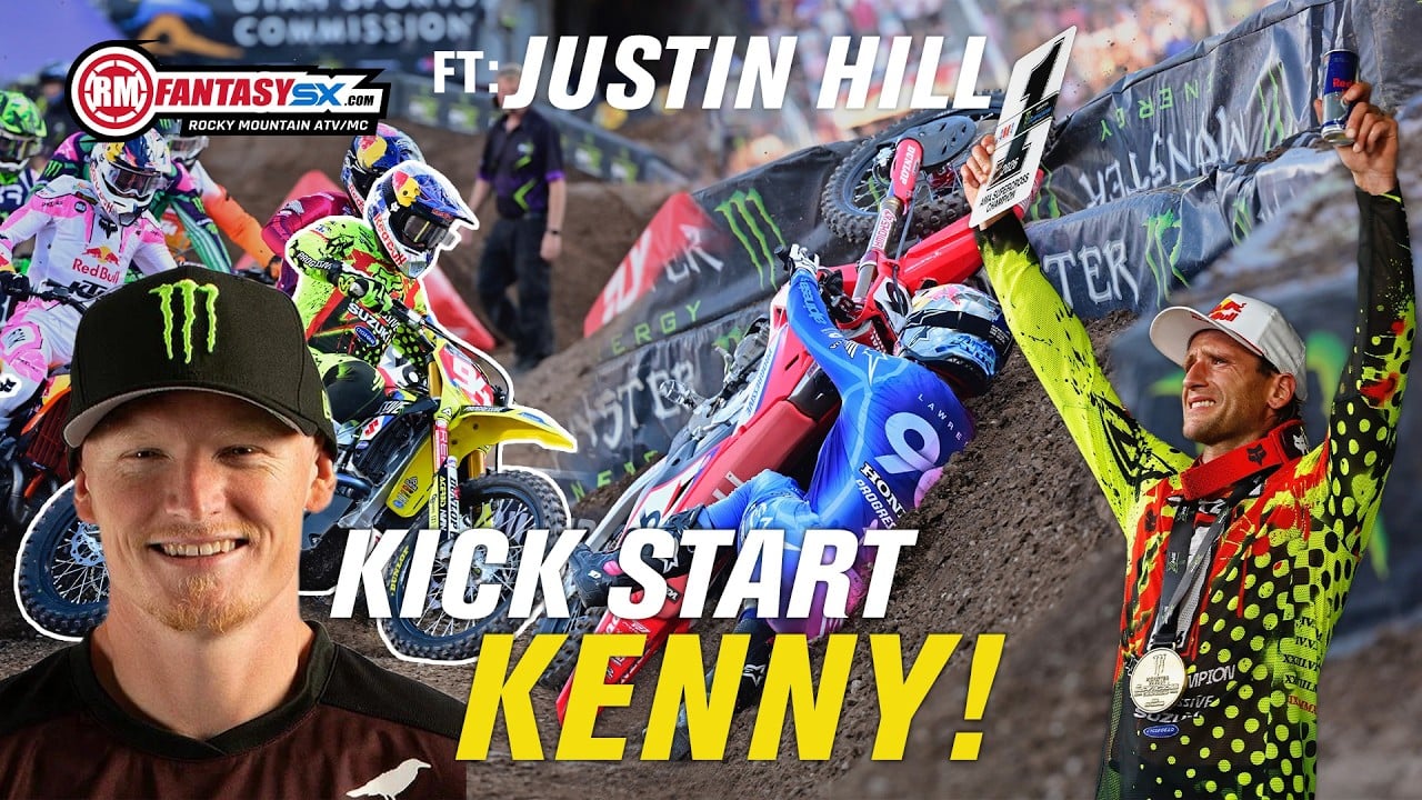 Graphic saying RM Fantasy SX ft. Justin Hill - then images of Ken Roczen with the caption Kick Start Kenny!