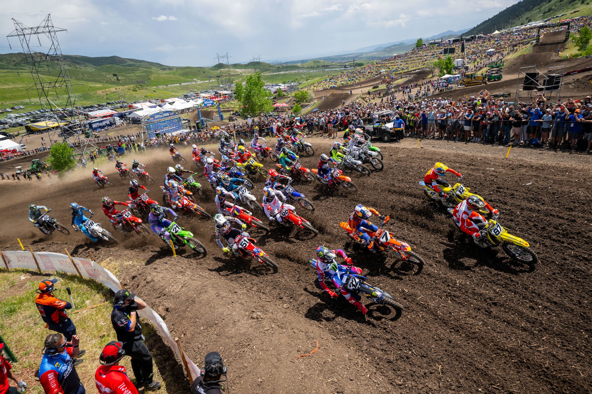 Pro Motocross race start in Hangtown